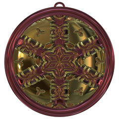 Jewelled metal orb generated texture