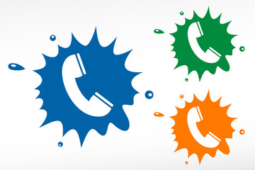 Telephone receiver color blob