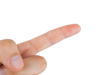 Index finger photographed from above.