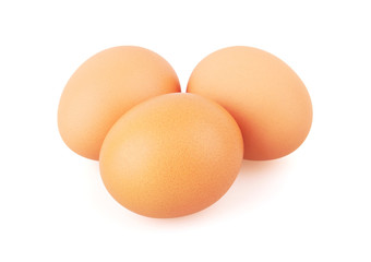 Eggs on white