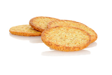 closeup whole wheat crackers