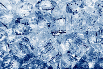 Ice cubes close-up