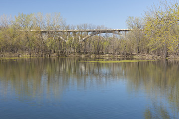 Mendota Bridge In Spring