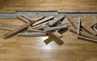 Damaged Parquet with space for your text.
