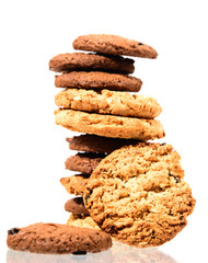 Cookies on a white background