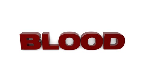 blood 3d letters