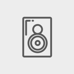 Two way audio speaker thin line icon