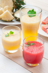 Colorful fruit drinkings