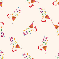 party horn , cartoon seamless pattern background