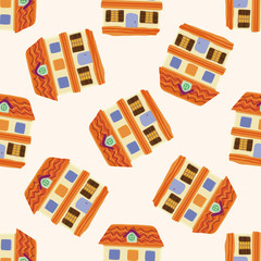 Building house,, cartoon seamless pattern background