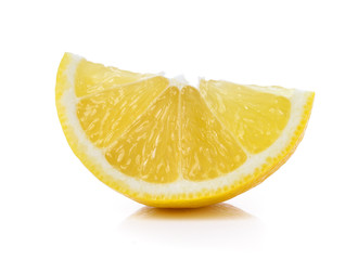 slice lemon isolated on a white background