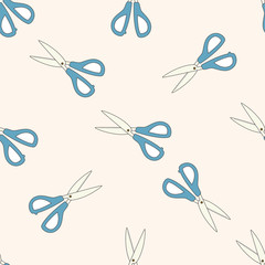 scissors , cartoon seamless pattern background