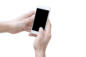 Hand holding a smartphone