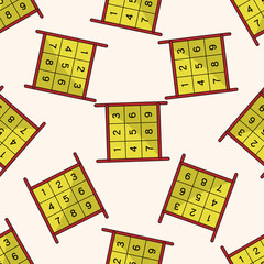 Amusement park facilities , cartoon seamless pattern background