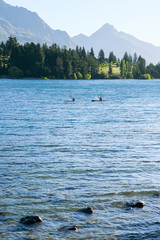 Kayaking in Lake Wakatipu in Early Morning