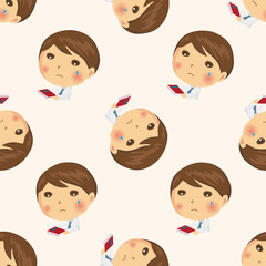 business people character , cartoon seamless pattern background