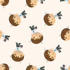 business people character , cartoon seamless pattern background