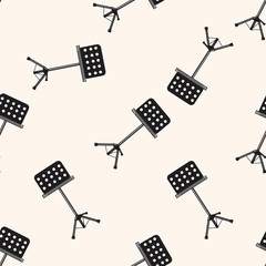 Music stand , cartoon seamless pattern background