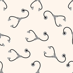 hospital theme Stethoscope , cartoon seamless pattern background