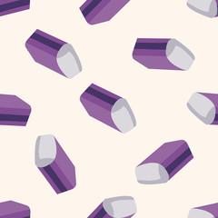 stationary eraser , cartoon seamless pattern background