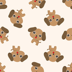 animal dog cartoon , cartoon seamless pattern background