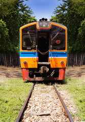 Beautiful photo of public Thai diesel train