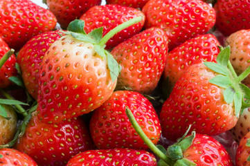 Fresh ripe perfect strawberry - Food Frame Background