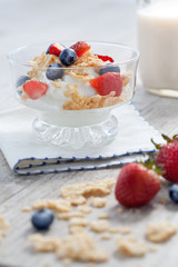 parfait  and milk