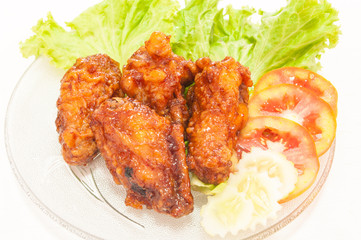 Baked Chicken sauce ,closeup