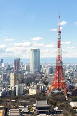 Türaufkleber Stadtbild des Tokyo Tower © vichie81