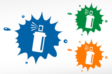 Spray with chemicals. Color blob