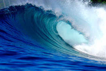 Fototapeta Blue ocean surfing wave obraz