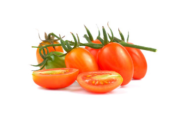 tomatoes on white background