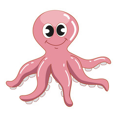 Cute Pink Squid
