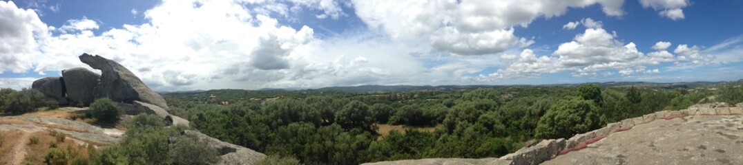 panoramic view in gallura, sardinia, italy