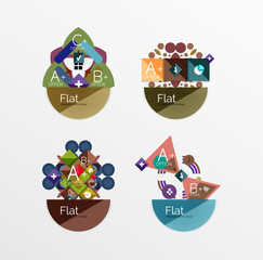 Set of abstract geometric shapes with options