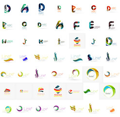 Large corporate company logo collection. Universal icon set for