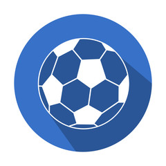 Icono redondo futbol con sombra azul