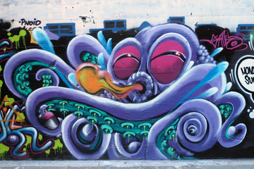 Fototapeta premium Grafitti - Octopus
