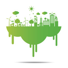 Green ecology City environmentally friendly 