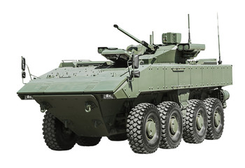 armored personnel carrier on a unified platform battle isolated