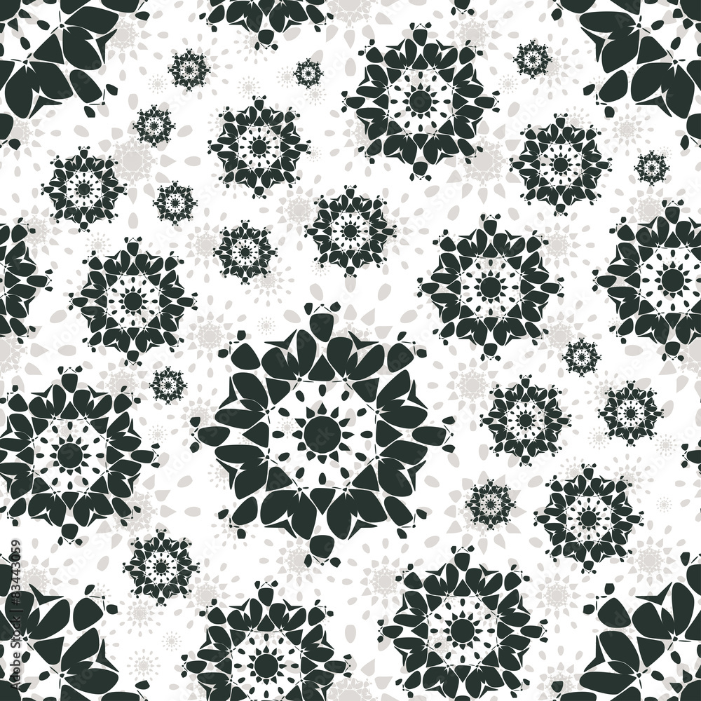 Poster seamless pattern with abstract flowers. repeating modern stylish