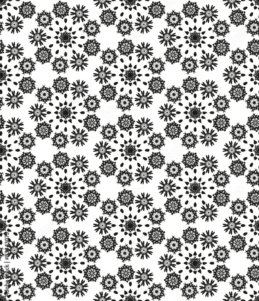Poster seamless pattern with abstract flowers. repeating modern stylish