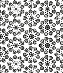 Seamless pattern with abstract flowers. Repeating modern stylish
