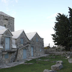 Fototapeta na wymiar Old architecture in Selca, Brac Island.