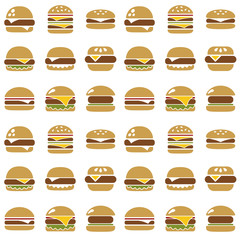 hamburger seamless pattern