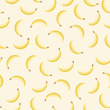 Seamless pattern with cartoon bananas