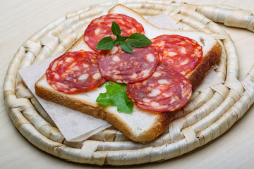 Salami sandwich