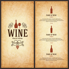 Wine list design - 83446414