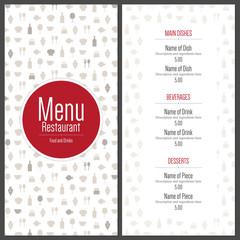 Restaurant menu design